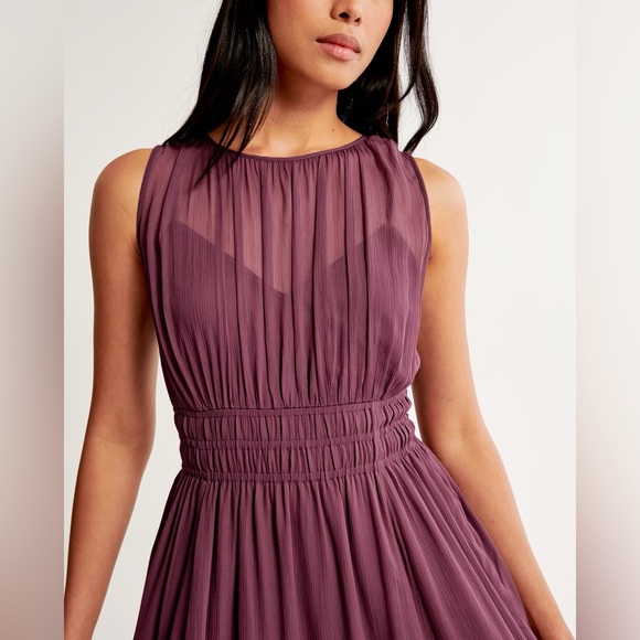 A & F Easy High-Neck Midi Dress - Size Small TALL - Picture 3 of 7